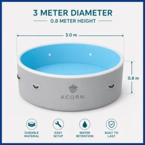 Round Drop-Stitch Pool – 3 Meter Diameter